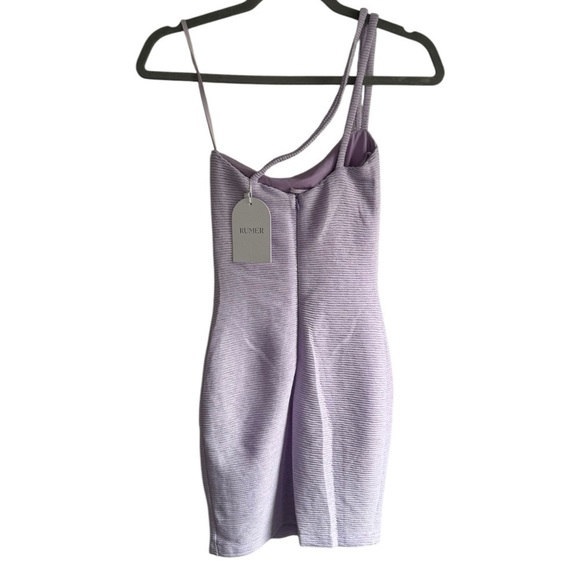 New! Rumer the Label Lilac Ribbed Penelope Mini‎ Dress - Picture 6 of 9
